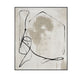 Rofy Large Wall Art | Abstract Line Painting | Black Taupe 50x60 Frame