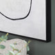 Rofy Giant Wall Art | Abstract Framed Canvas Painting | Black Taupe 70x80