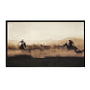 Crestview Western Wall Art | 30x49 Framed Canvas | Black & Brown Scene