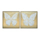 Crestview Butterfly Painting Set of 2 | Framed 32" Square Gold Foil
