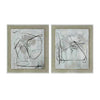 Crestview Rofy Abstract Painting Set of 2 | Framed 24x28 | Gold Foil Accents