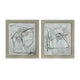 Crestview Rofy Abstract Painting Set of 2 | Framed 24x28 | Gold Foil Accents