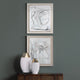 Crestview Rofy Abstract Painting Set of 2 | Framed 24x28 | Gold Foil Accents