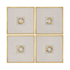 Crestview Architectural Wall Decor Set of 4 | 24" Square Framed | Gold