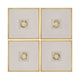 Crestview Architectural Wall Decor Set of 4 | 24" Square Framed | Gold