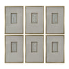 Crestview Fory Framed Wall Decor Set of 6 | 16x24 Light Gray Metal Pendant