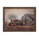 Crestview Vintage Tractor Wall Art | Framed 36x48 Rust Brown Orange Wood