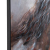 Crestview Horse Painting | 36x50 Black Framed Canvas | Brown & White
