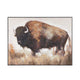 Crestview Rustic Bison Wall Art | 36x48 Framed Canvas | Brown Black