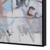 Wall Art | Abstract Painting on Framed Canvas | Gray & Blue 50x60