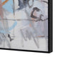 Wall Art | Abstract Painting on Framed Canvas | Gray & Blue 50x60
