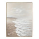 Oren Framed Wall Art | Abstract Shoreline Canvas Painting Waves Brown 62x82