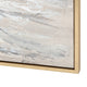 Oren Framed Wall Art | Abstract Shoreline Canvas Painting Waves Brown 62x82