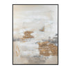 Framed Wall Art | Abstract 3D Effect Painting | Neutral Gray Gold 62x82