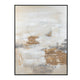 Framed Wall Art | Abstract 3D Effect Painting | Neutral Gray Gold 62x82