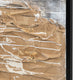 Framed Wall Art | Abstract 3D Effect Painting | Neutral Gray Gold 62x82