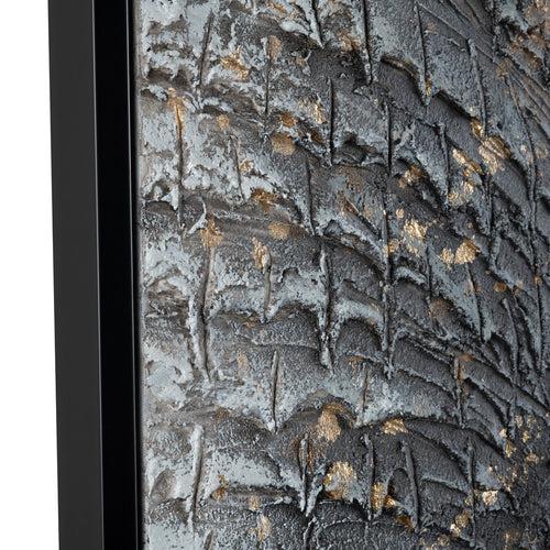 2pc Framed Wall Art | Split Close-Up Elephant Face Trunk | Gray Black 38x52