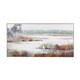 Luka Wall Art | Landscape Painting with Egret | Green & Brown 30x60 Frame