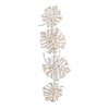 Metal Wall Sconce w Layered Monstera Leaves in Distressed White CCL-CVW1ZP013