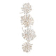 Metal Wall Sconce w Layered Monstera Leaves in Distressed White CCL-CVW1ZP013