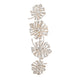 Metal Wall Sconce w Layered Monstera Leaves in Distressed White CCL-CVW1ZP013