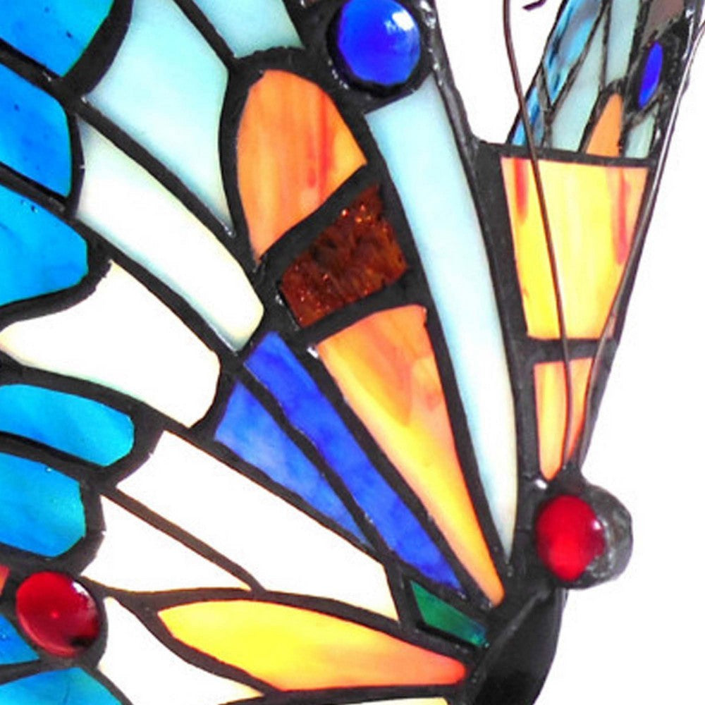 CHLOE Lighting KACY 5 Tiffany-style 1 Light Butterfly Accent Table Lamp 9’’ Tall CHL-CH10808BA09-NL1