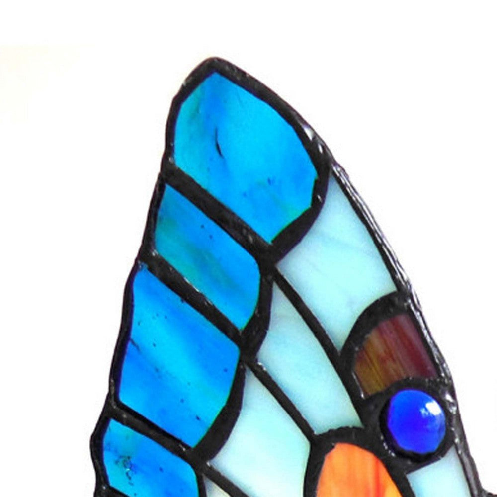 CHLOE Lighting KACY 5 Tiffany-style 1 Light Butterfly Accent Table Lamp 9’’ Tall CHL-CH10808BA09-NL1