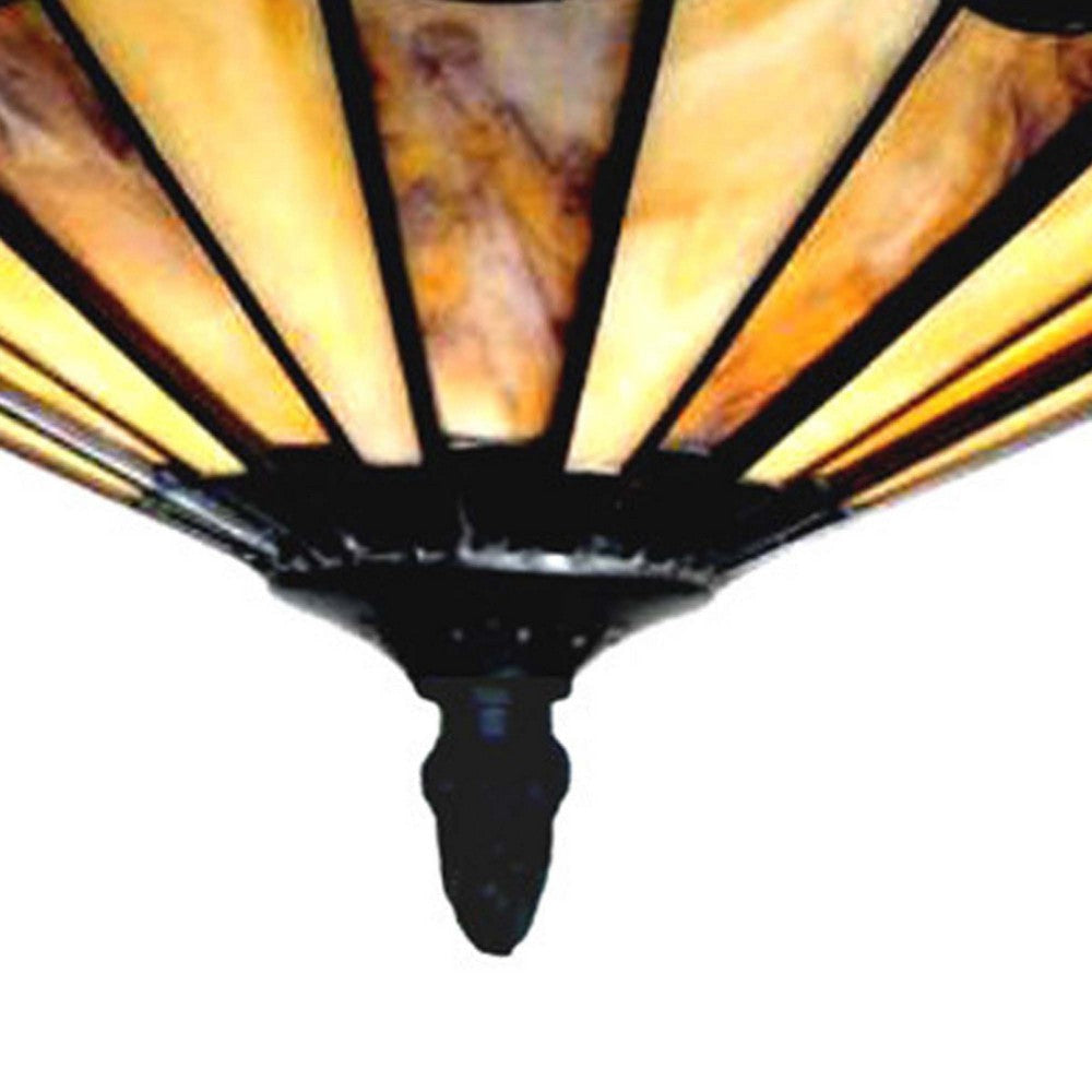 Tiffany Style Mission Semi Flush Mount Ceiling Fixture Bronze CHL-CH14003AM16-UF2