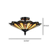Tiffany Style Mission Semi Flush Mount Ceiling Fixture Bronze CHL-CH14003AM16-UF2