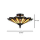 Tiffany Style Mission Semi Flush Mount Ceiling Fixture Bronze CHL-CH14003AM16-UF2