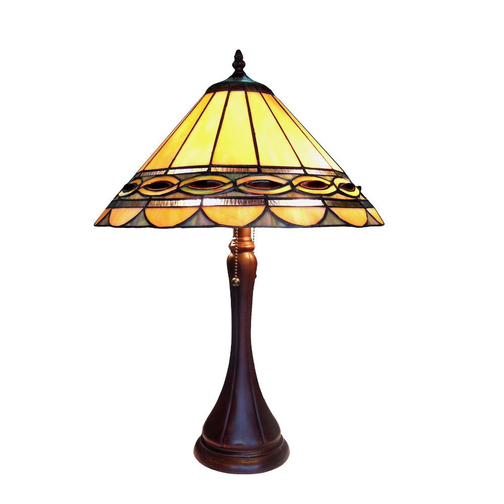 CHLOE Lighting GISELE Tiffany-style 2 Light Baroque Table Lamp 16" Shade