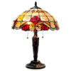 20 Inch Tiffany Style 2 Light Table Lamp, Multicolor