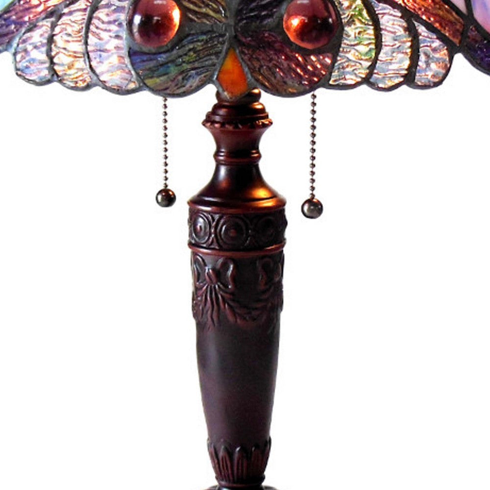20 Inch 2 Light Tiffany Style Table Lamp Blue and Pink CHL-CH15063LV15-TL2
