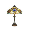 AMBERWING Tiffany-style 2 Light Dragonfly Table Lamp 17" Shade