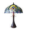 Dual Bulb Tiffany Style Glass Table Lamp, Multicolor