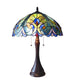 Dual Bulb Tiffany Style Glass Table Lamp, Multicolor