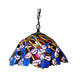 CHLOE Lighting NATALIE Tiffany-style 2 Light Iris Hanging Pendant Lamp 19" Shade