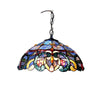 Two Light Ceiling Pendant with Geometric Patterns, Multicolor
