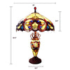 CHLOE Lighting DEMETRA AURORA Victorian Tiffany-style 3 Light Victorian Double Lit Table Lamp 18’’ Wide CHL-CH18648AV18-DT3