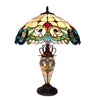 3 Light Tiffany Style Stained Glass Table Lamp, Multicolor