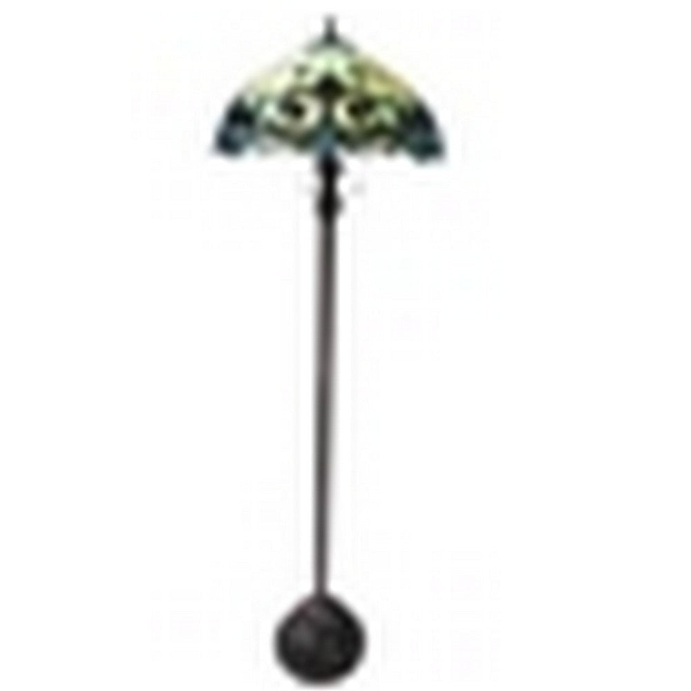 CHLOE Lighting ’DULCE’ Tiffany-style 2 Light Victorian Floor Lamp 18’’ Shade CHL-CH18767IV18-FL2