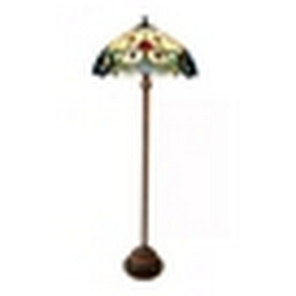 CHLOE Lighting "DULCE" Tiffany-style 2 Light Victorian Floor Lamp 18" Shade