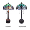 CHLOE Lighting LIAISON Tiffany-Style Antique Dark Bronze 2-Light Victorian Table Lamp 18" Shade
