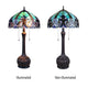 CHLOE Lighting LIAISON Tiffany-Style Antique Dark Bronze 2-Light Victorian Table Lamp 18" Shade