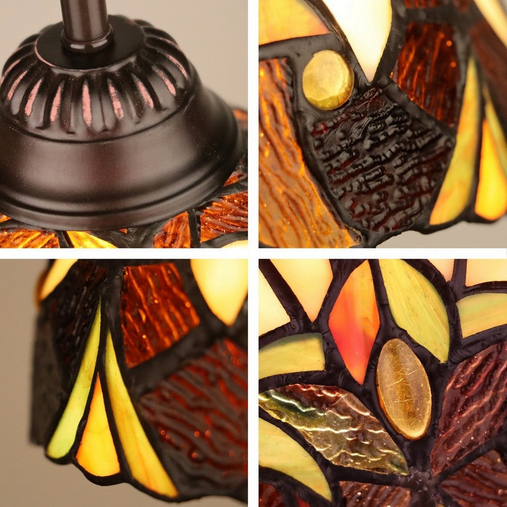 CHLOE Lighting LIAISON Victorian-Style 1-Light Antique Dark Bronze Finish Ceiling Mini Pendant 8’’ Shade CHL-CH18780VI08-DP1