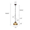 CHLOE Lighting LIAISON Victorian-Style 1-Light Antique Dark Bronze Finish Ceiling Mini Pendant 8’’ Shade CHL-CH18780VI08-DP1