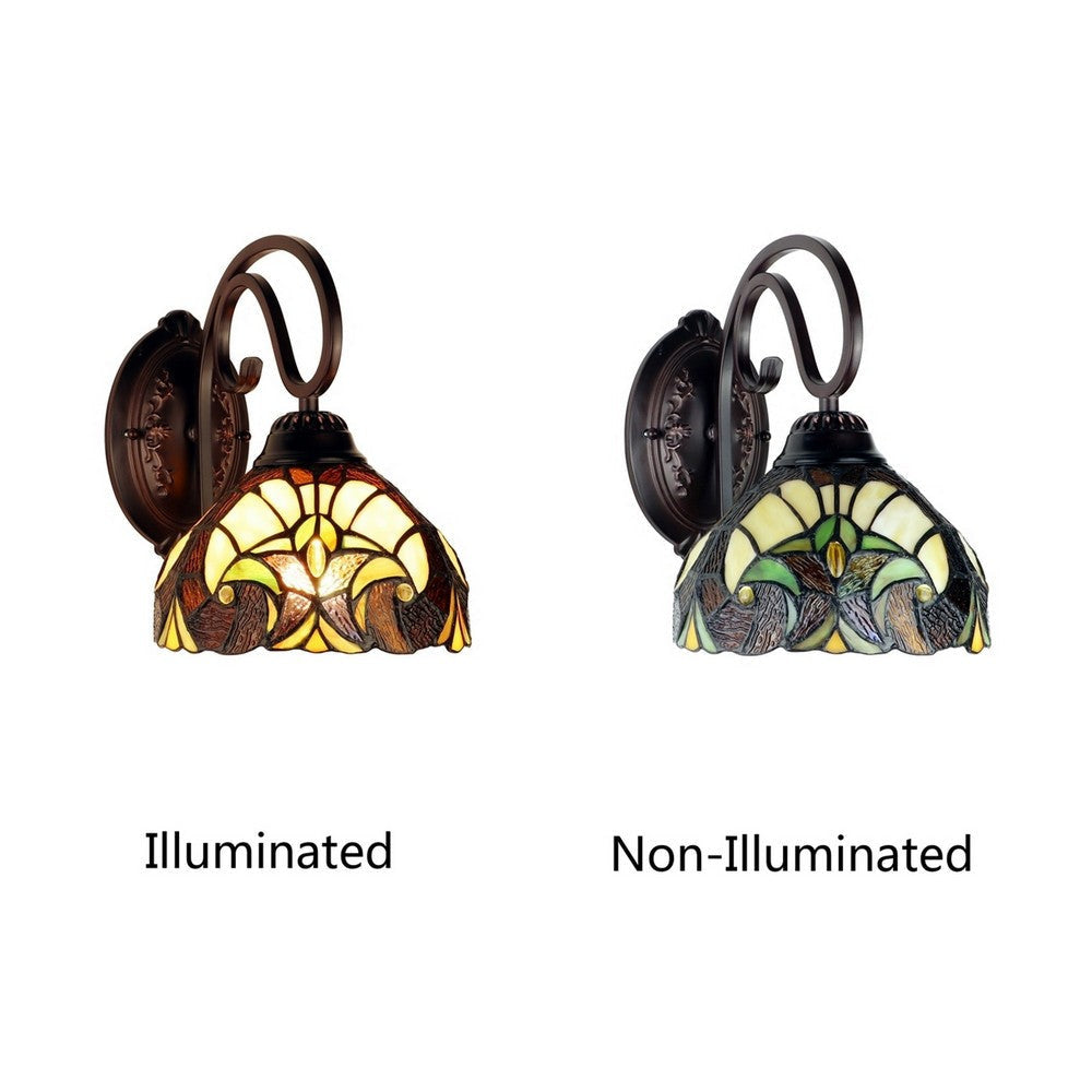 CHLOE Lighting LIAISON Victorian-Style 1-Light Antique Dark Bronze Finish Wall Sconce 8’’ Shade CHL-CH18780VI08-WS1