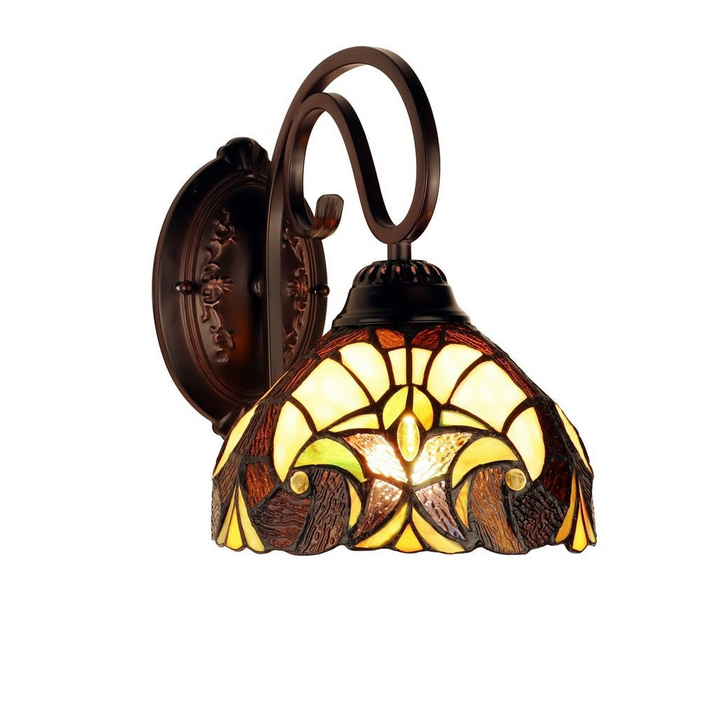 CHLOE Lighting LIAISON Victorian-Style 1-Light Antique Dark Bronze Finish Wall Sconce 8" Shade