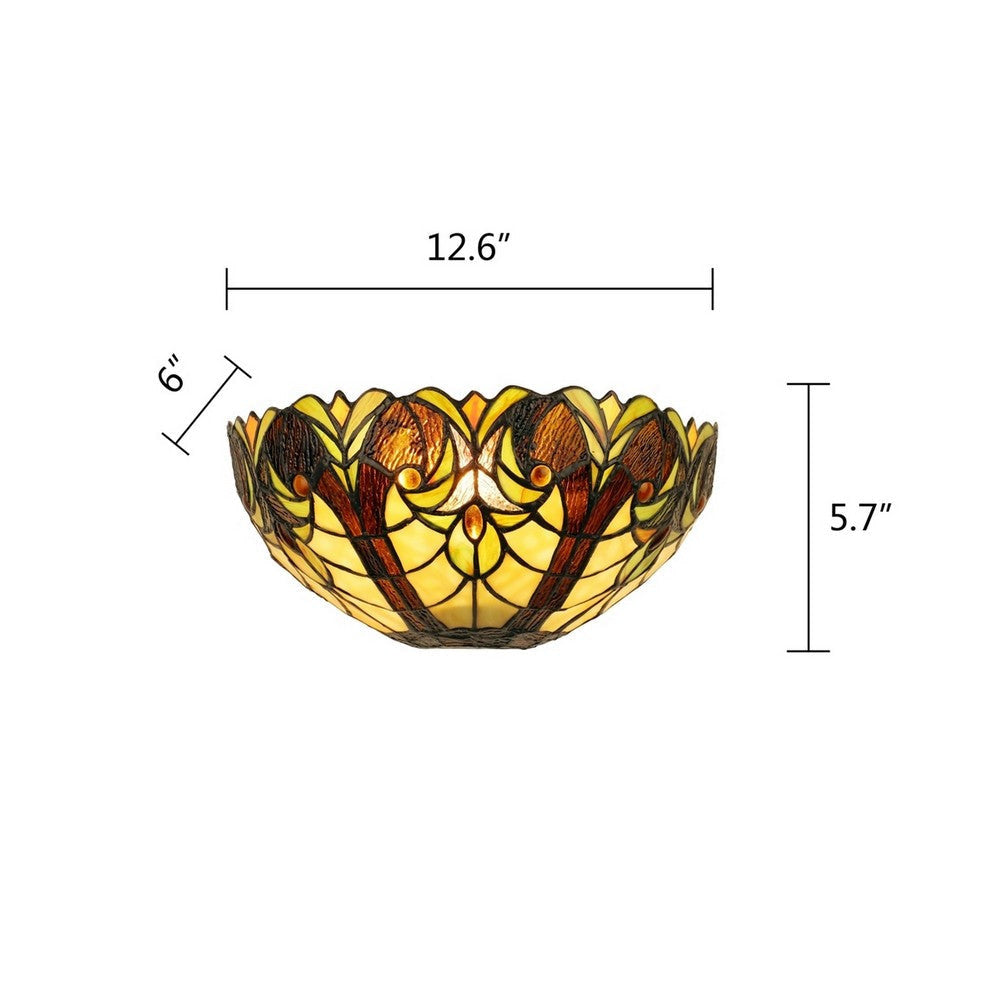 CHLOE Lighting LIAISON Victorian-Style 1-Light Antique Dark Bronze Finish Wall Sconce 12’’ Shade CHL-CH18780VI12-WS1