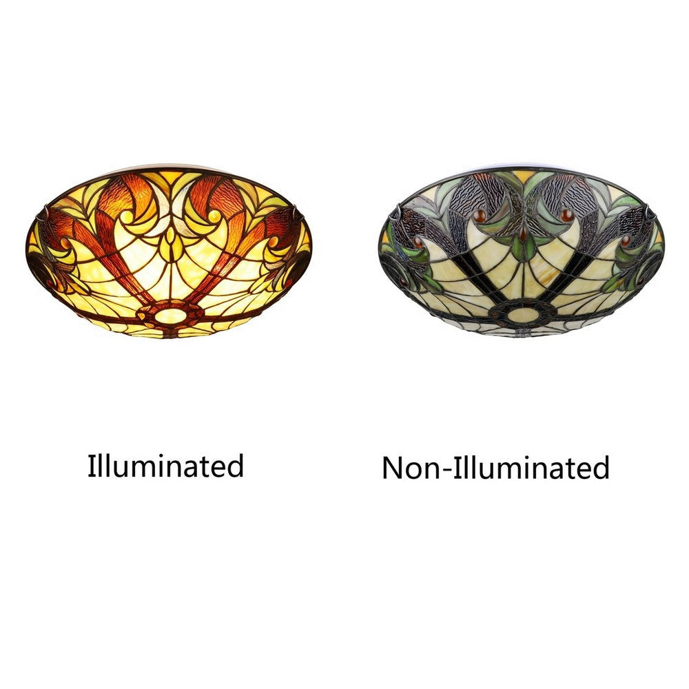 CHLOE Lighting LIAISON Victorian-Style 3-Light Antique Dark Bronze Finish Ceiling Flush-Mount 16’’ Wide CHL-CH18780VI16-CF3